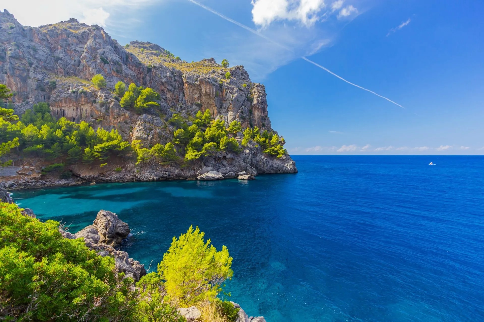 Beautiful view of Sa Calobra on Mallorca Island, Spain