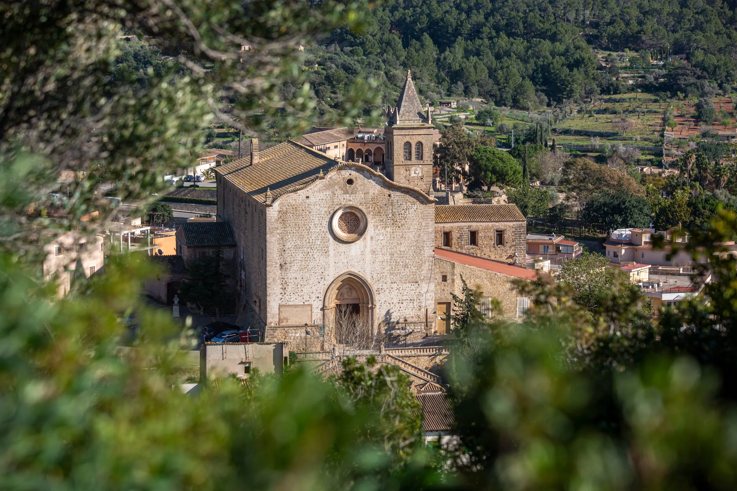 parish church Santa Maria d'Andratx in town Andratx, Mallorca, Majorca, Balearic Islands, Spain, Europe